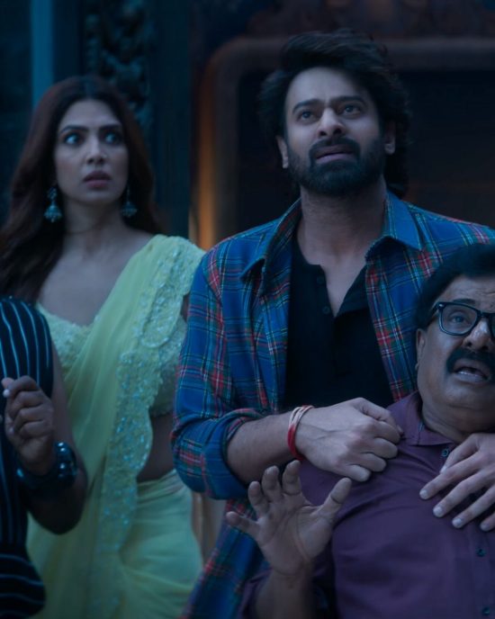 Malavika Mohanan and Prabhas in The Rajasaab 1