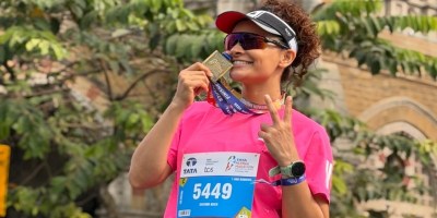 Saiyami Kher at Mumbai Marathon 2