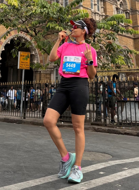 Saiyami Kher at Mumbai Marathon