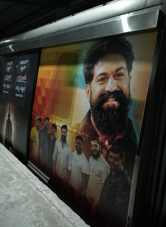 Yash banners on Bengaluru Metro 1