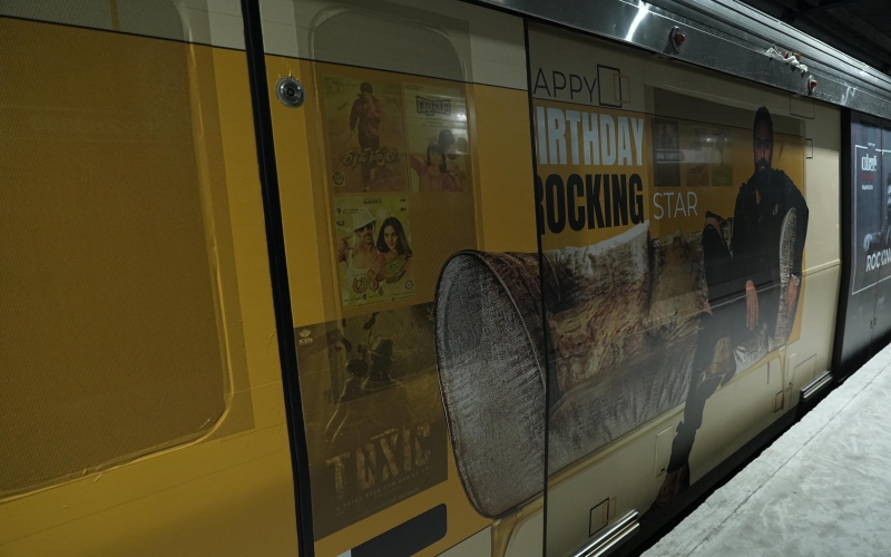 Yash banners on Bengaluru Metro 3