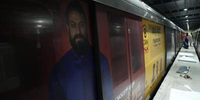 Yash banners on Bengaluru Metro