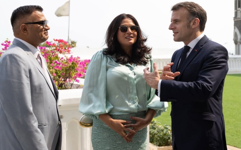 Richa Chadha meets French President Emmanuel Macron in Mumbai 1
